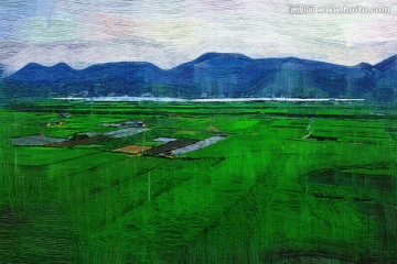 田野之夏 電腦油畫