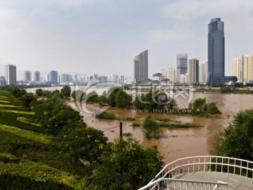 黄河水位上涨