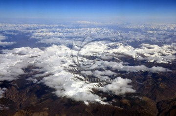 西藏风光 无垠的雪山