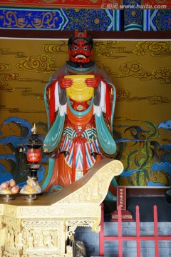 蓬莱三仙山龙王庙南海龙王塑像