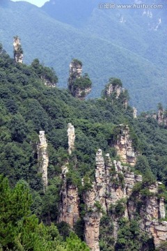 张家界天子山景区天女散花景点