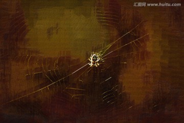 人面蜘蛛抽象画 无框画 油画