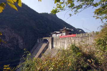 五泄风景区 水坝 大坝  水库