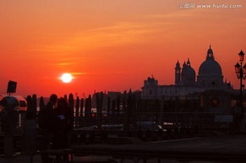 意大利威尼斯夕阳