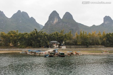 桂林山水漓江风光杨堤