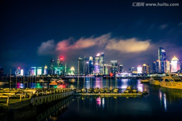 青岛奥帆基地夜景 流云