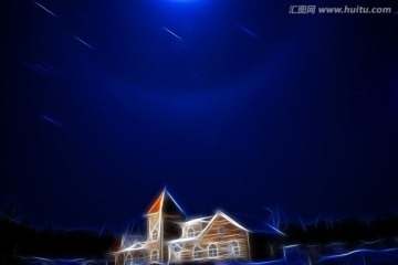 星空之下 抽象電腦畫