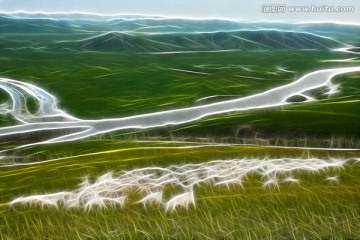 草原印象 抽象电脑画