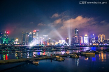 青岛五四广场 奥帆基地绚丽夜景