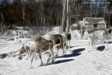 敖魯古雅獵鄉(xiāng)印象 電腦畫