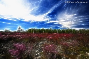 自然景觀 電腦抽象畫