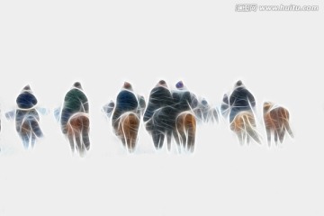 草原風(fēng)雪行 電腦抽象畫