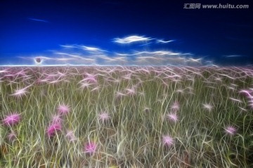 草原之花 電腦抽象畫