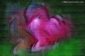 抽象畫月季花 裝飾畫 無框畫