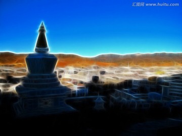 抽象香格里拉 電腦畫