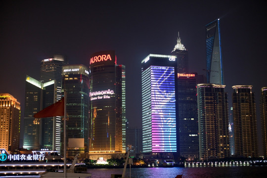 上海外滩夜景 建筑群