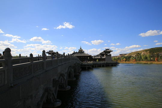 云岗石窟自然风景