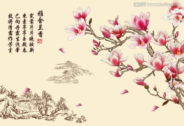 大型壁紙壁畫(huà) 雅舍蘭香