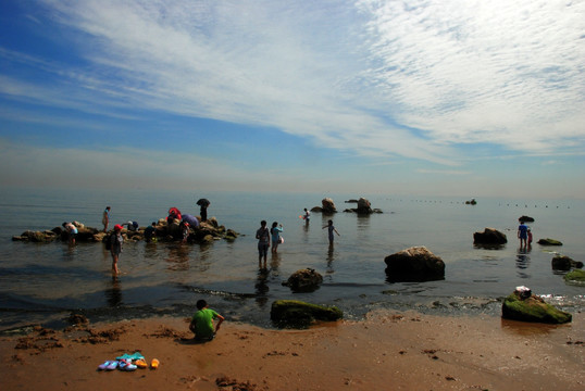 鸽子窝公园 赶海拾贝 天空