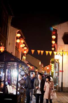 苏州七里山塘街 夜景 千年古街