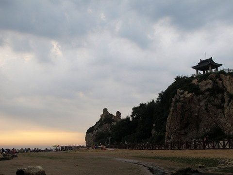 鸽子窝公园 日出 沙滩 山脉（非高清）