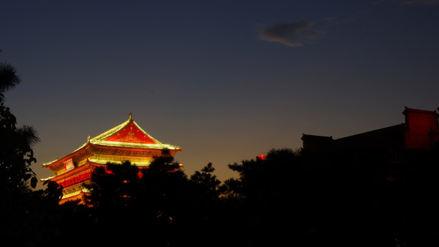 陕西西安鼓楼夜景