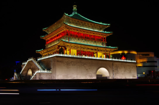 陕西西安钟楼夜景