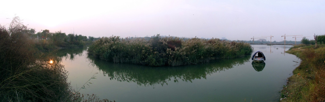 城中湿地全景