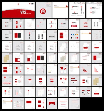 中国红企业VI全套模板设计