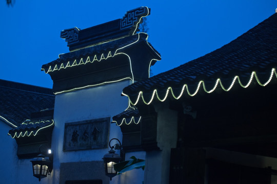 夜色古建筑