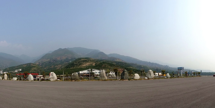 三峡石诗碑全景