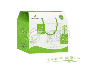 健康禮盒（矢量展開圖和效果圖）