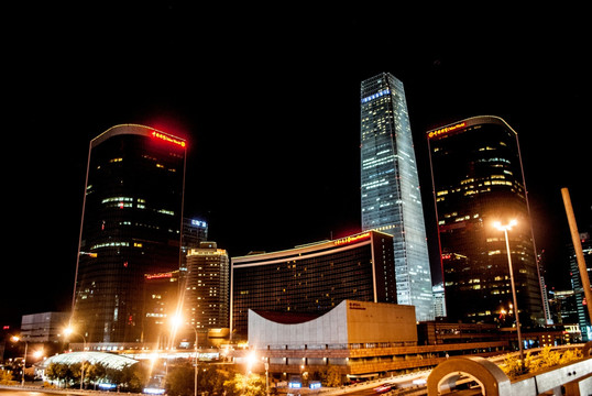 北京国贸大厦夜景 北京夜景
