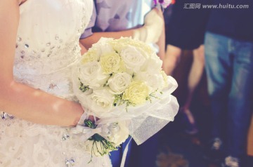 新娘手上的鲜花