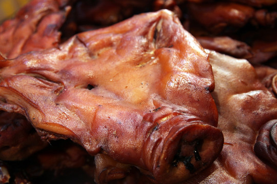 传统食品腊猪脸