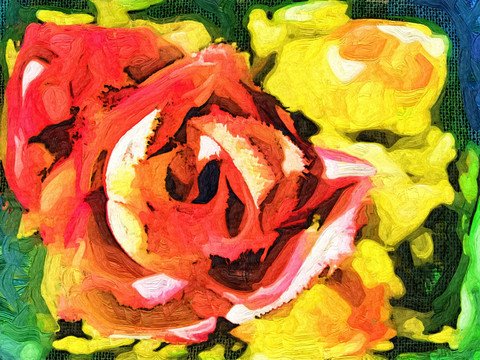 抽象畫 花卉