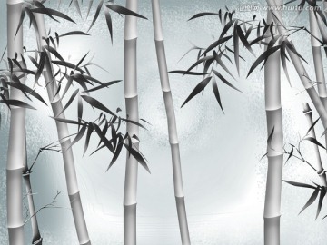 藝術(shù)玻璃寫真  墨竹