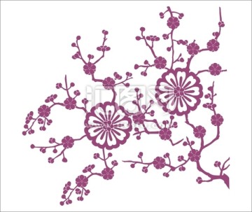 矢量梅花圖