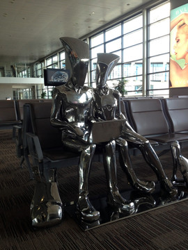 浦东机场 航站楼 艺术雕塑