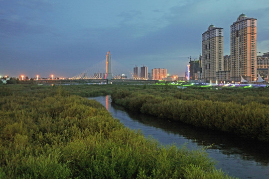 草原城市海拉尔夜色