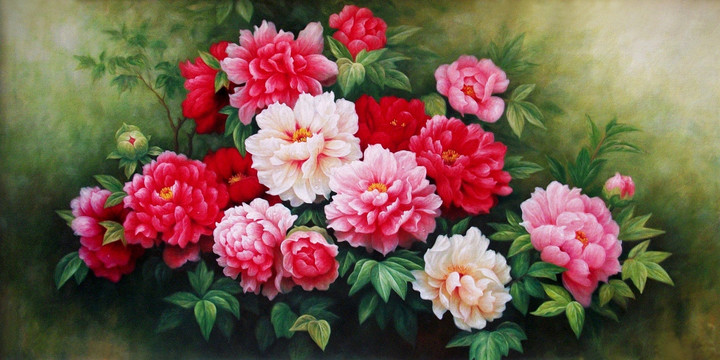 玫瑰花 花卉 油畫(huà)