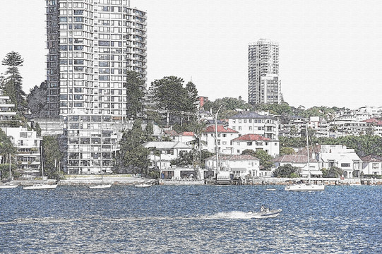 素描 都市