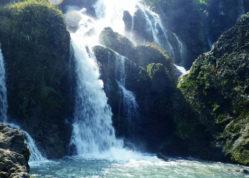 瀑布 高山流水 流水