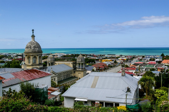 新西兰南岛小城奥玛鲁鸟瞰