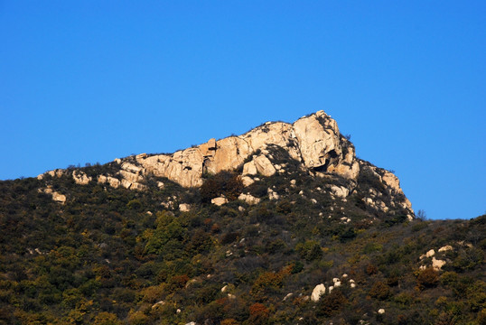 盘山 山脉 植被 天空 秋景