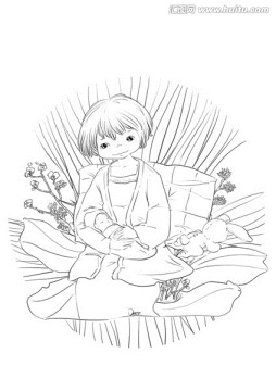 手繪插畫 母愛