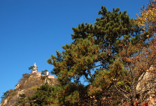 挂月峰 盘山 山脉 植被 天空