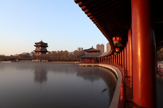 大唐芙蓉园湖景