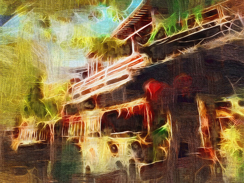 納西印象 電腦油畫