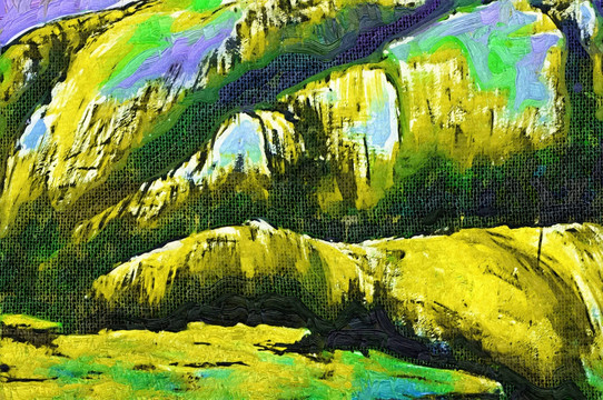 山水画 抽象画